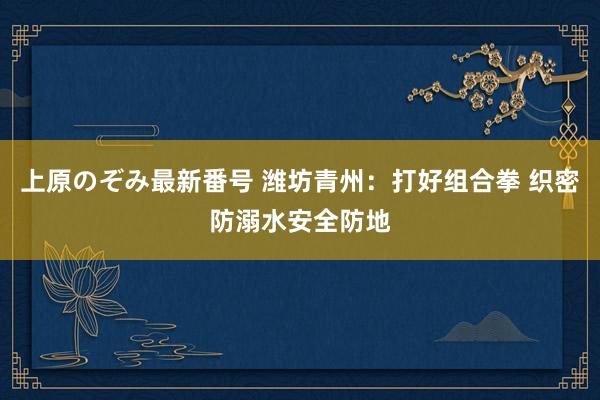 上原のぞみ最新番号 潍坊青州:打好组合拳 织密防溺水安全防地