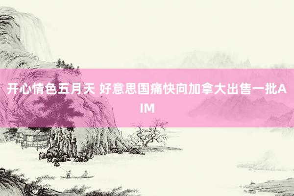 开心情色五月天 好意思国痛快向加拿大出售一批AIM