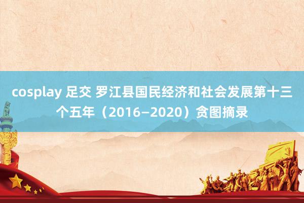 cosplay 足交 罗江县国民经济和社会发展第十三个五年（2016—2020）贪图摘录